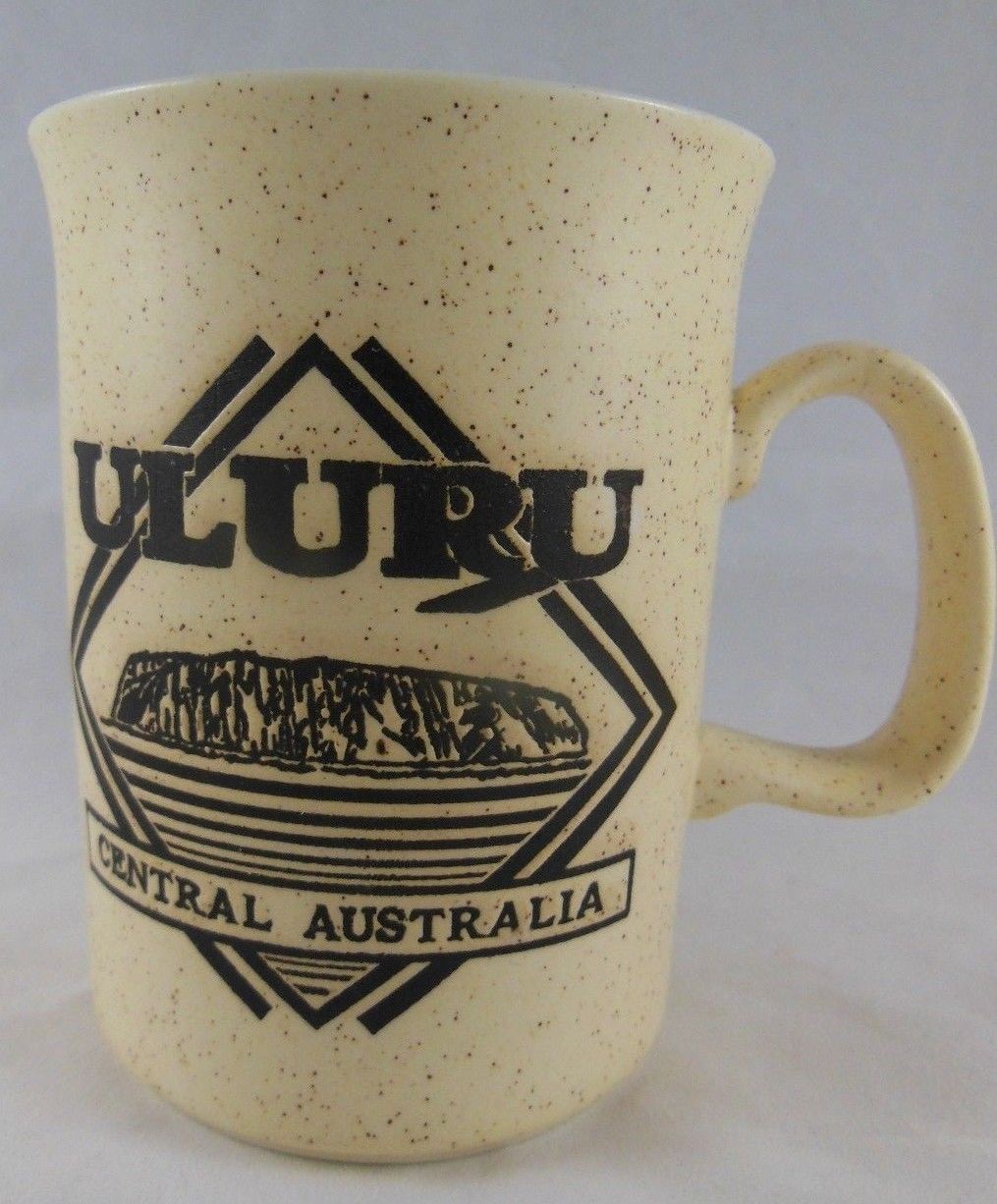 Uluru Central Australia Souvenir Mug Cup Sandalwood Australia Rare HTF