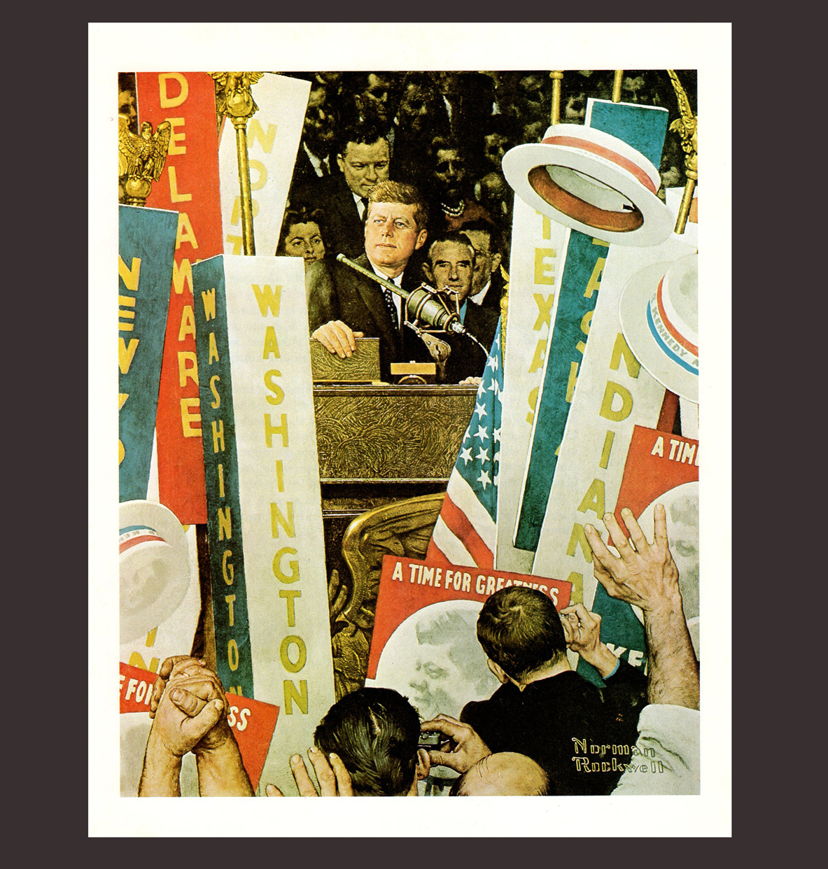 Norman Rockwell JFK John F. Kennedy Print 1978 Print Democratic