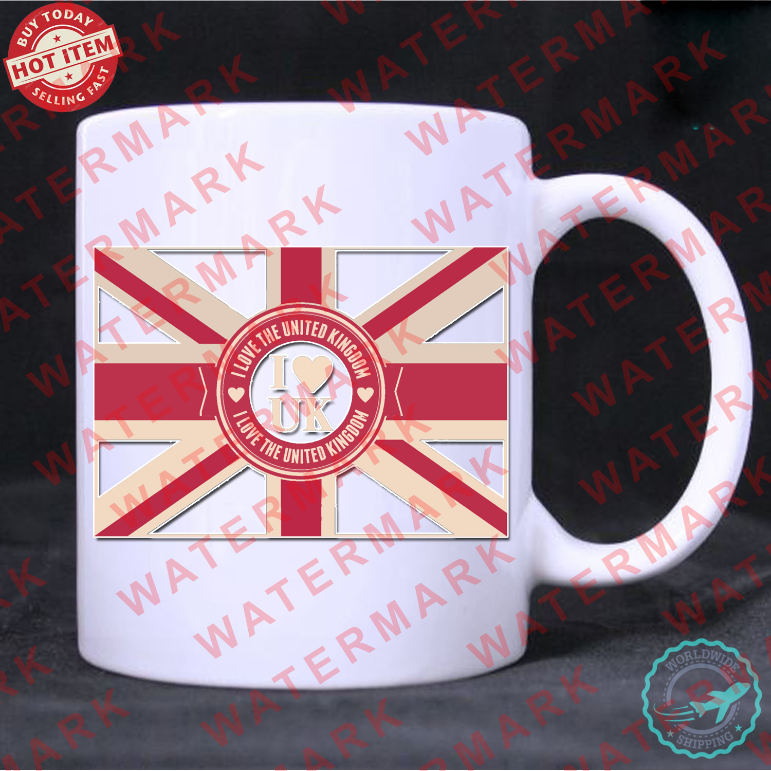 6 UK UNITED KINGDOM BRITISH ENGLAND NATIONAL FLAG Mug - $24.20