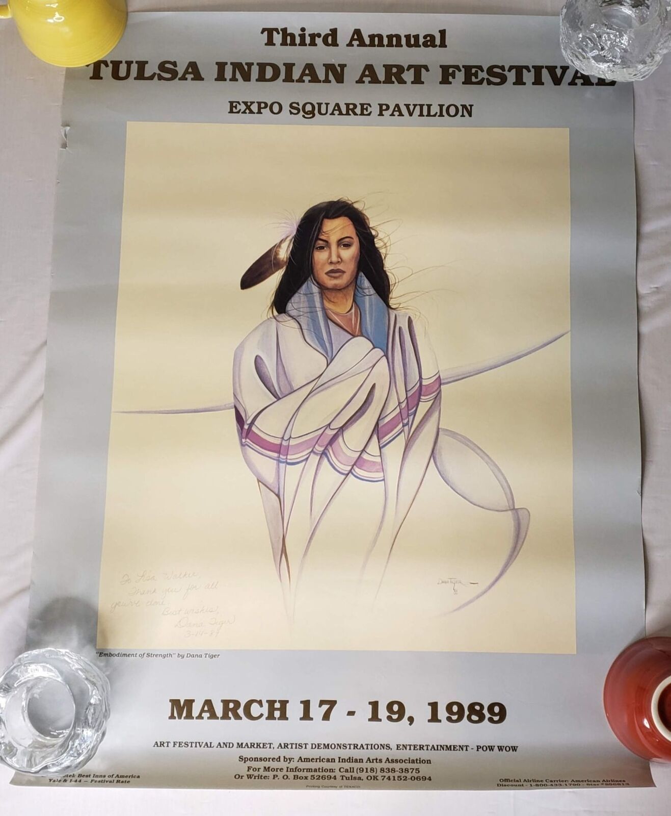 Artist Signed Dana Tiger Embodiment of Strength Poster Oklahoma Native