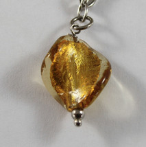 .925 RHODIUM SILVER BRACELET WITH GOLDEN SPHERE, YELLOW CRISTAL AND MURRINA image 2