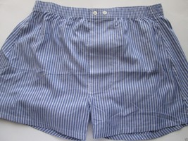 Nordstrom 536959 Stripes Woven Boxer Shorts Pajamas Blue 40 $32 UPC22  - $6.83