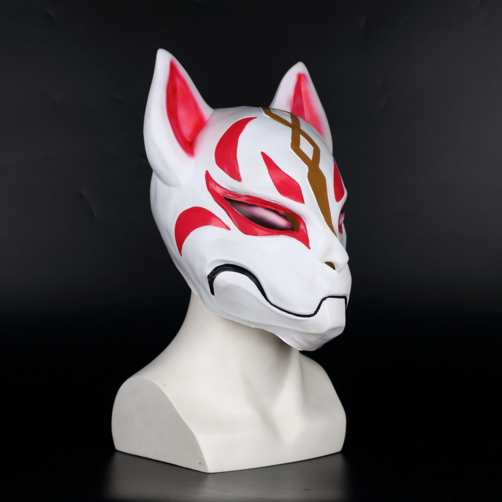 Game Fortnite Fox Drift Mask Cosplay Fox Latex Helmet Halloween Costume ...