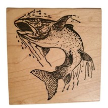 Hampton Art Rubber Stamp Fish Trout - $7.19
