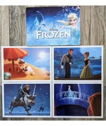 Disney Frozen Lithograph Print Set of 4 &amp; Folder Disney Store 10&quot;x14&quot; 2014 - $19.79