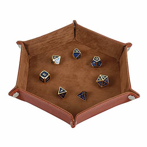 Dice Tray Metel Dice Rolling Tray Holder Storage Box for RPG DND Table