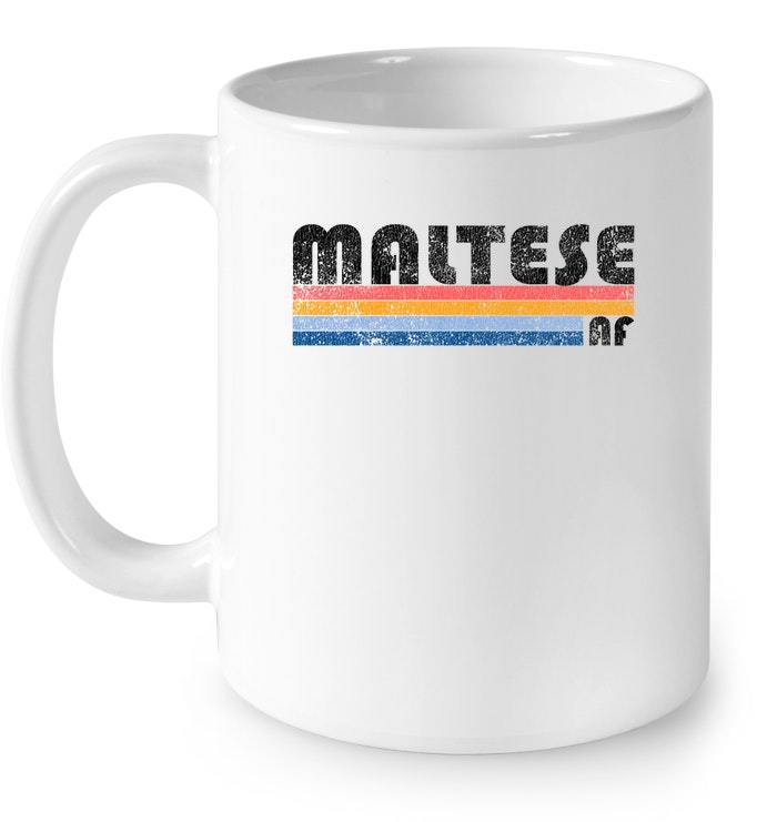 Retro Maltese AF Funny Malta Gift Coffee Mug Mugs