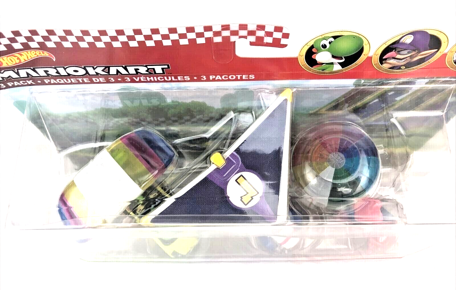 Hot Wheels Super Mario Kart Gliders 3 Pack Yoshi Waluigi Mario 2020 New Contemporary Manufacture