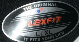 Flexfit Black 6277 Twill Hat L XL Permacurv Visor Silver Undervisor Fitted image 8