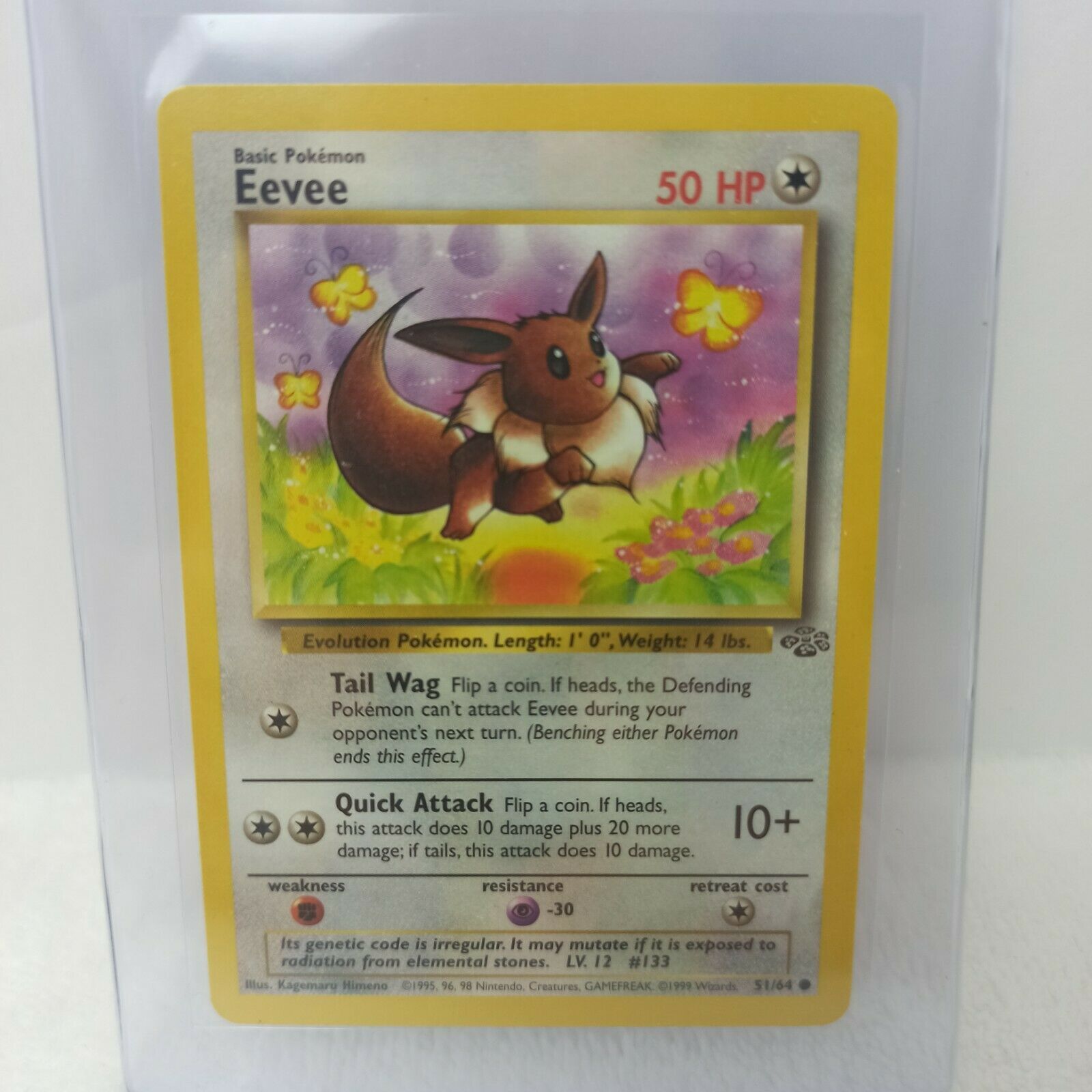 Eevee #51//64 Jungle Common Pokemon 1999 TCG Card