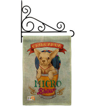 Chihuahua Micro Brew Burlap - Impressions Decorative Metal Fansy Wall Bracket Ga - $33.97