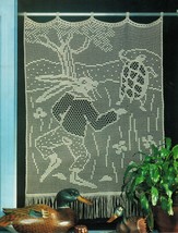 Little Miss Muffet Mother Goose Tortoise Hare Fox Crow Curtain Crochet Patterns - $11.99