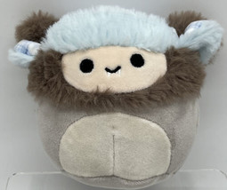 Squishmallow 4.5” DRAY the YETI BIGFOOT Kellytoy Gray With Blue Plaid Hat 2021 - $12.86