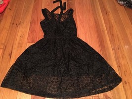Selena gomez black dress size xs rn #59775 - $19.30