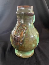 antique ceramic bearded man vase / pitcher  Glazed. - $89.00