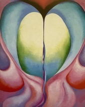 Georgia O’Keeffe Art Print Series 1 No 8 1984 Abstract Heart Lithograph ... - $15.00