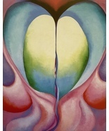 Georgia O’Keeffe Art Print Series 1 No 8 1984 Abstract Heart Lithograph Vintage - $15.00