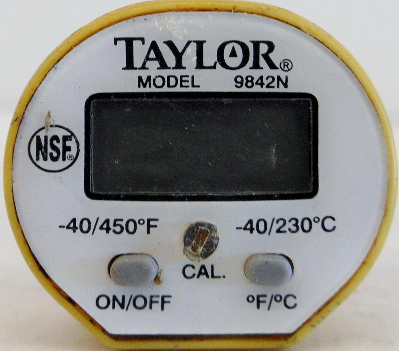 TAYLOR 9842N DIGITAL THERMOMETER, MISSING BATTERY AND COVER Other