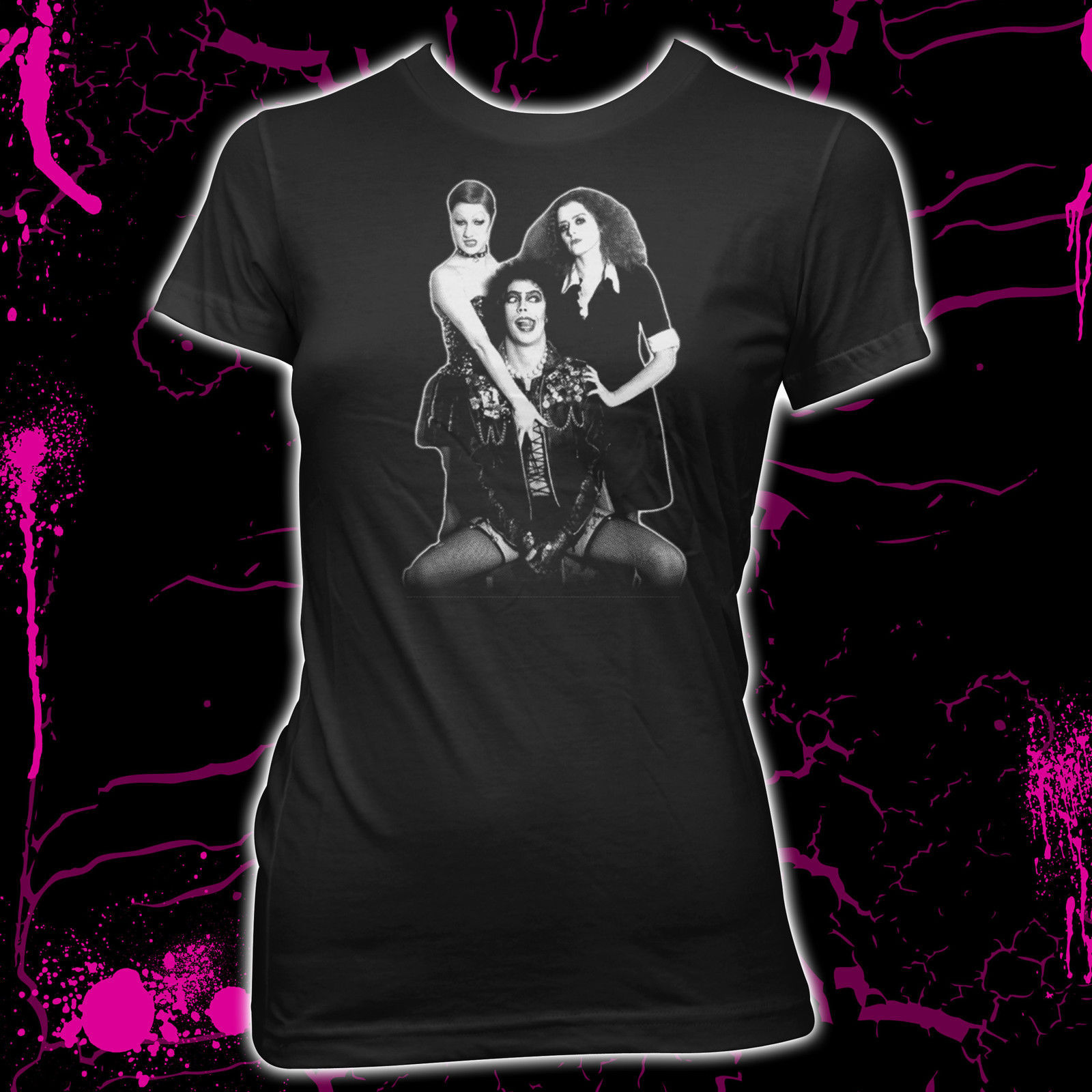 The Rocky Horror Picture Show -Tim Curry- Hand Silk-screened 100% Cotton T-shirt