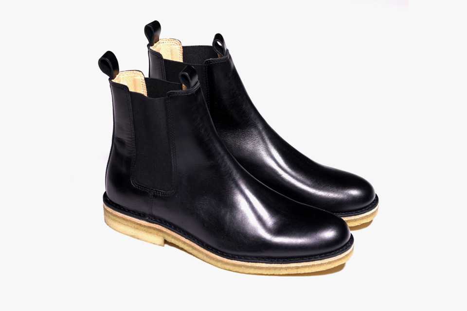 Handmade mens Chelsea leather boots with crepe sole, Men real leather ankle boot Boots