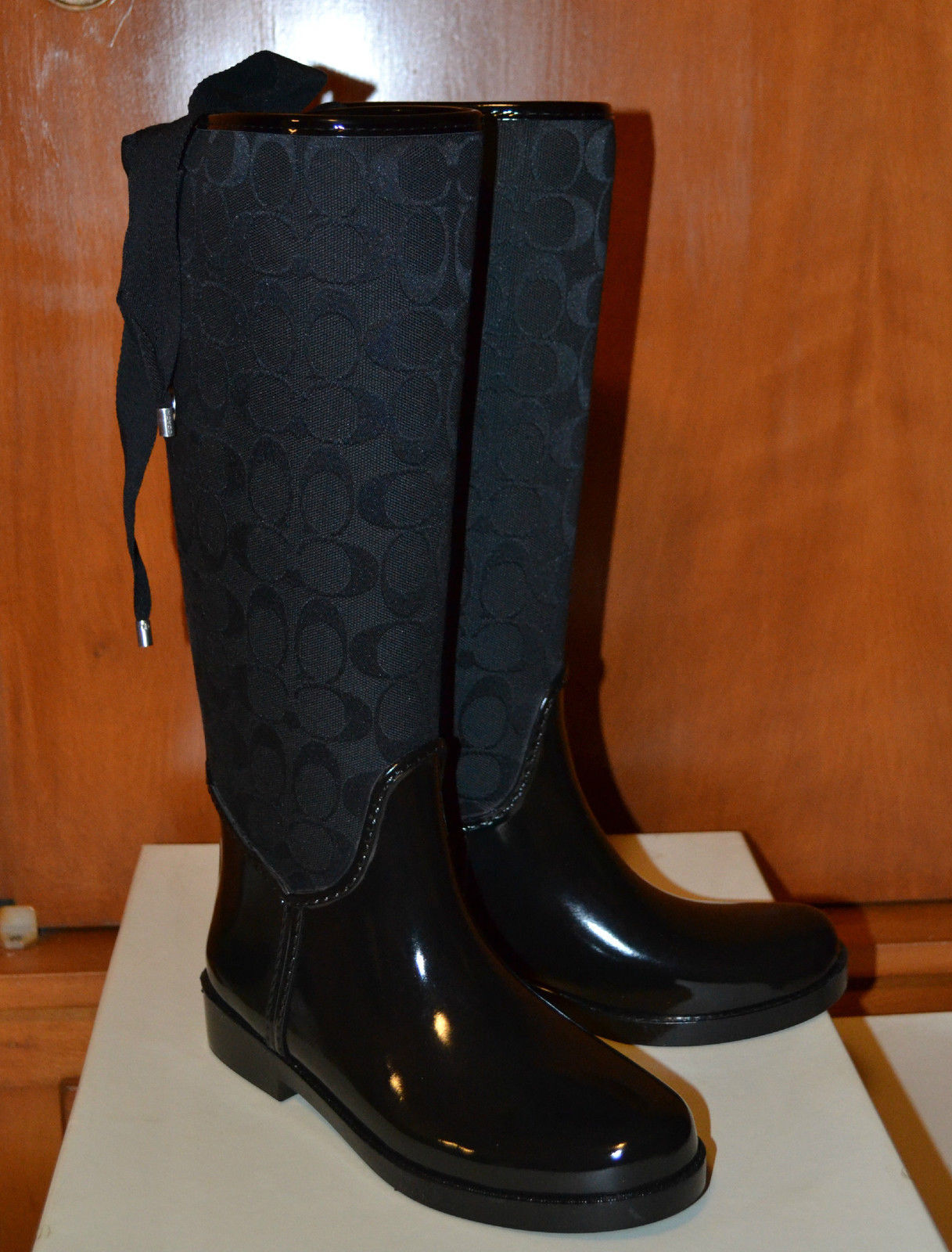 coach rain boots size 9