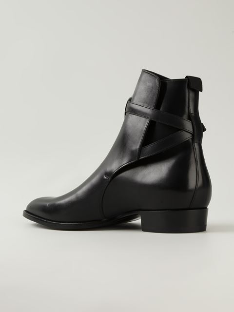 chelsea buckle ankle boots