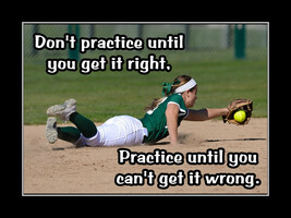Inspirational Softball Motivation Quote Poster Print Wall Art Gift - $22.99+