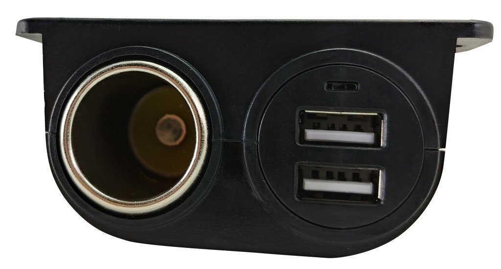 Custom Accessories 18003 12V Dual USB Under Dash Mount 12Volt