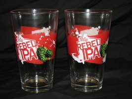 2 Samuel Sam Adams Rebel IPA Pint Beer Glasses Pair set of 2 New Glass Boston MA - £18.66 GBP
