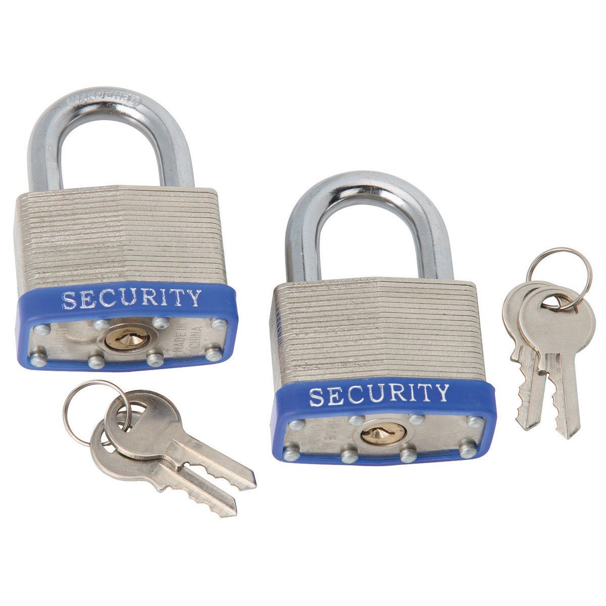 LOT 2 Packs Two 2 in. KeyedAlike Padlocks w/4 keys per set NWOT 4
