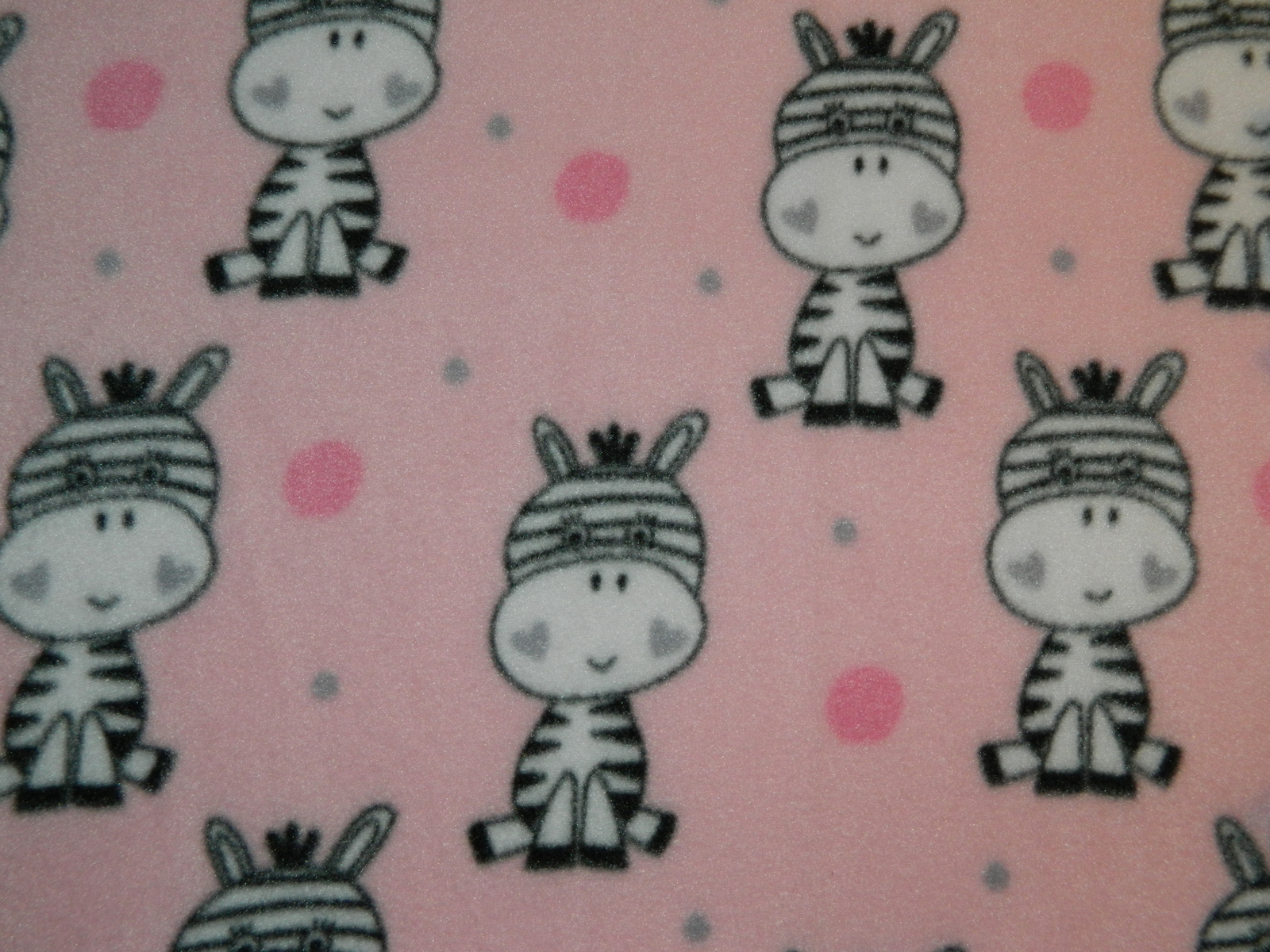 Baby Zebras on Pink Design AntiPill NoSew Blizzard Fleece Blanket 50