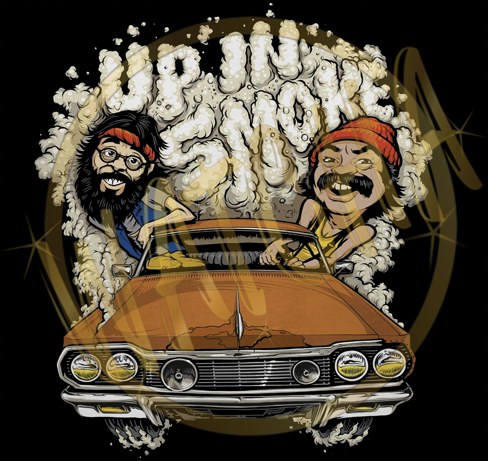 Cheech & Chong Up In Smoke Funny Image Men's T-Shirt