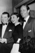 Audrey Hepburn attending film premiere 1955 with Mel Ferrer Jack Hawkins 18x24 P - $23.99