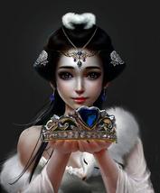 Haunted Sapphire Queen Djinn Sparkling 925 crown ring Royal Phylulm Genie - $86.66