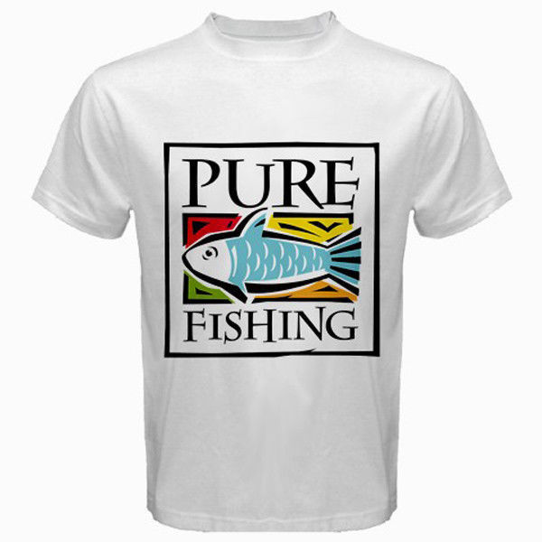 Pure Fishing Tackle Logo Custom White TShirt S M L XL XXL XXXL Rare