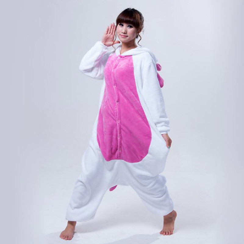 Adults' Kigurumi Pajamas Unicorn Onesie Pajamas Coral fleece Blue / Pink Cosplay