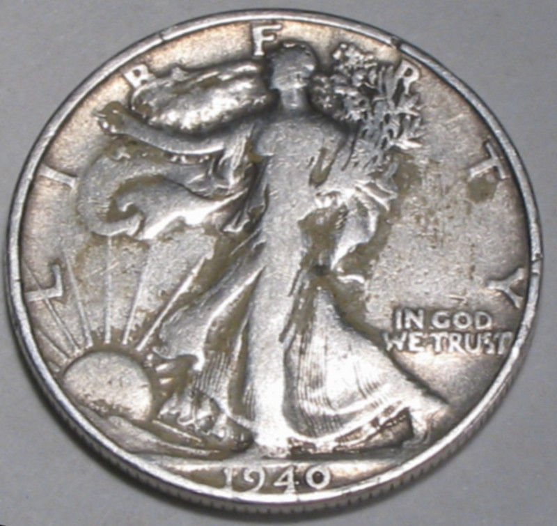 1940 P Liberty Walking Silver Half Dollar Nice coin with good details