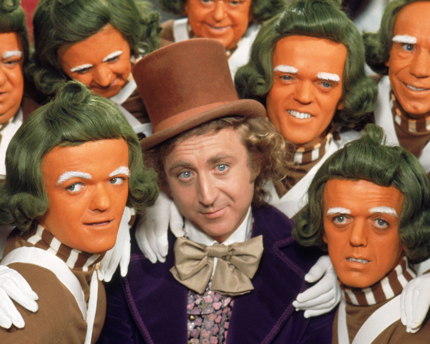 Gene Wilder in Willy Wonka & the Chocolate Factory Oompa Loompas 8x10 Photo