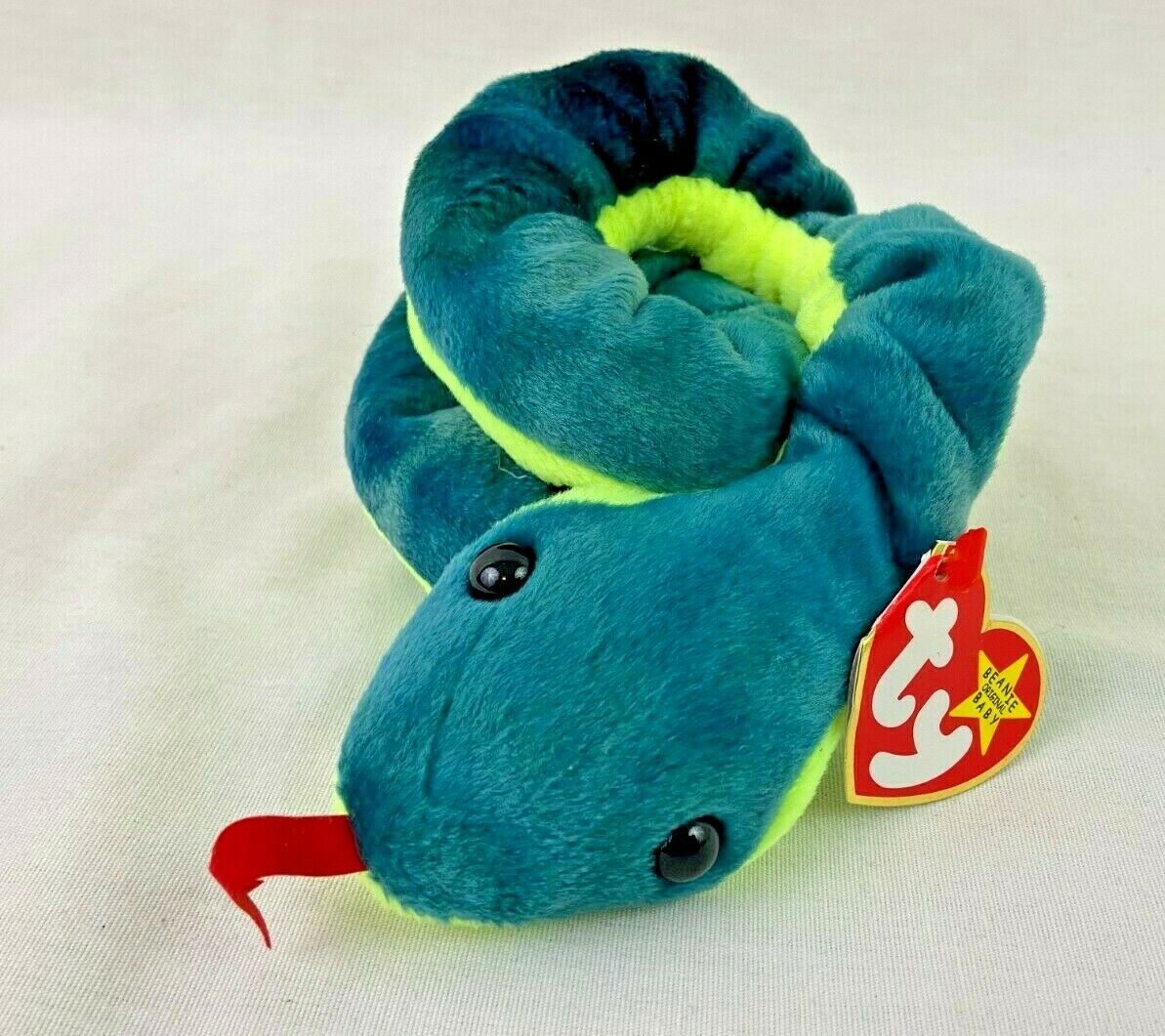 Ty Beanie Babies Hissy Green Snake Buddy 1997 - Retired