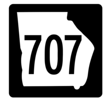 Georgia State Route 707 Sticker R4060 Highway Sign Road Sign Decal - $1.45+