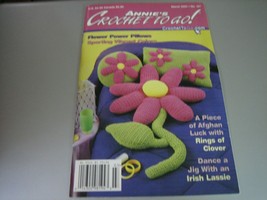 Annie's Crochet to Go! Booklet #127 - Flower Power Pillows - March 2001 - $9.78