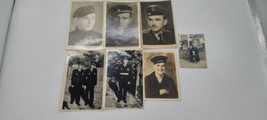 Lot Of 7 1940-50 Military Snapshots From Russia &amp; USA Soldiers In Unifor... - $29.02