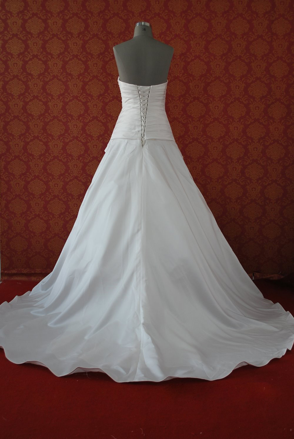 Strapless corset lace up classic plus vintage Bridal Gown Wedding Dress
