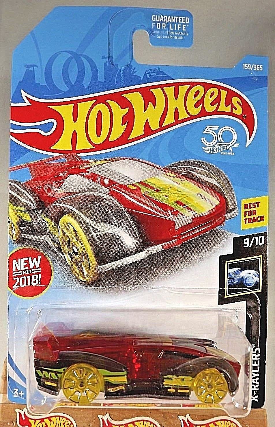 2018 Hot Wheels 159 X Racers 9 10 Electrack Trans Red Smoke Wyellow Wheel Trap5 Contemporary