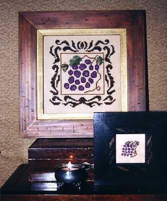 CLEARANCE Grapes cross stitch chart Hollis Designs - $3.00