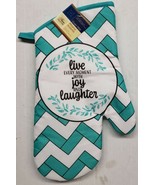 Kitchen Printed 13&quot; Jumbo Oven Mitt, EVERY MOMENT WITH JOY &amp; LAUGHTER, a... - $7.91