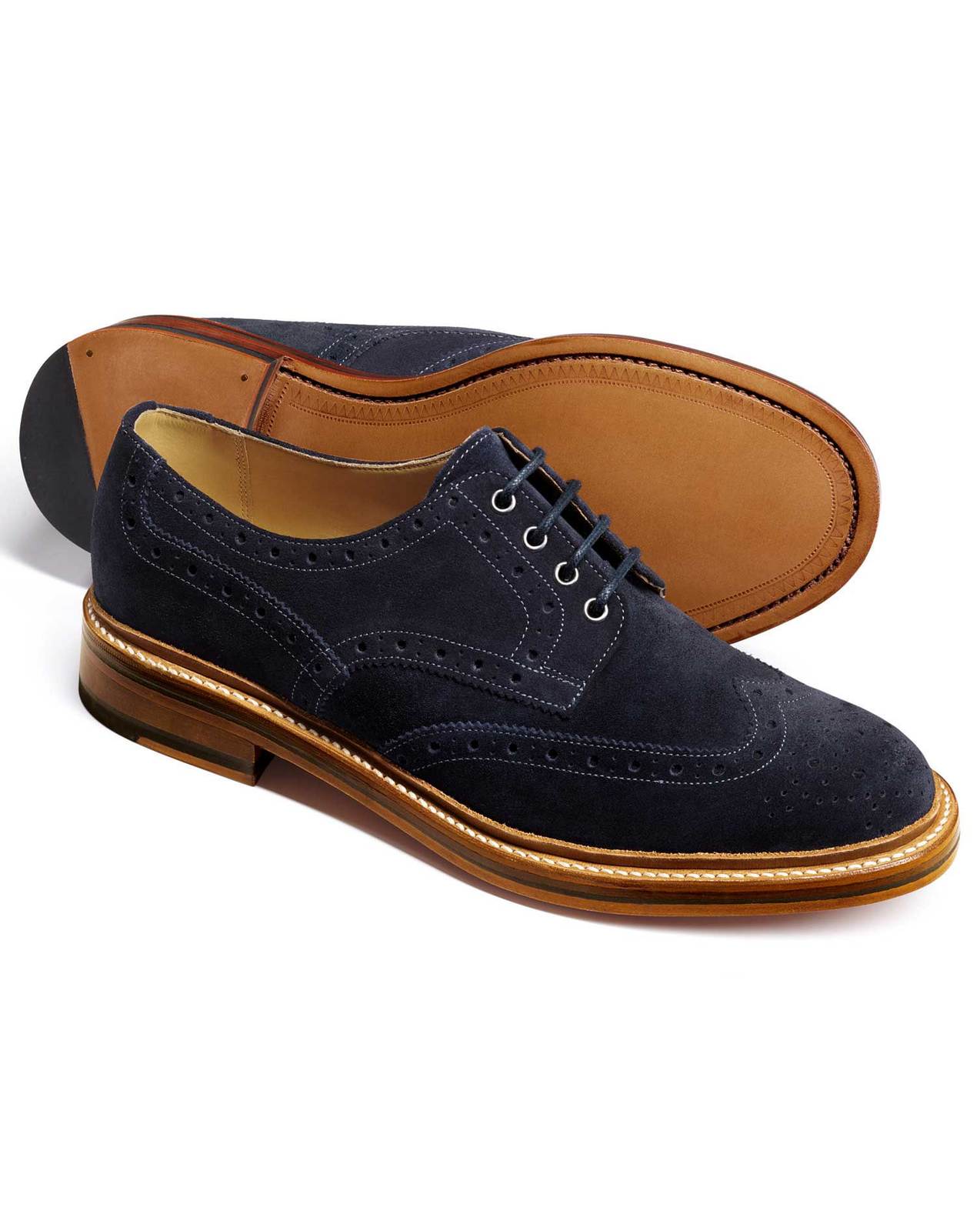 Handmade mens Navy good year Welted sole suede leather shoes, Men ...