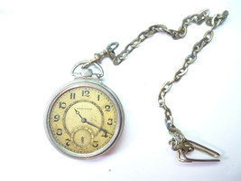 Hamilton 974 1932 17J White Goldfilled 14S Pocket Watch For Vintage Restoration - $130.62