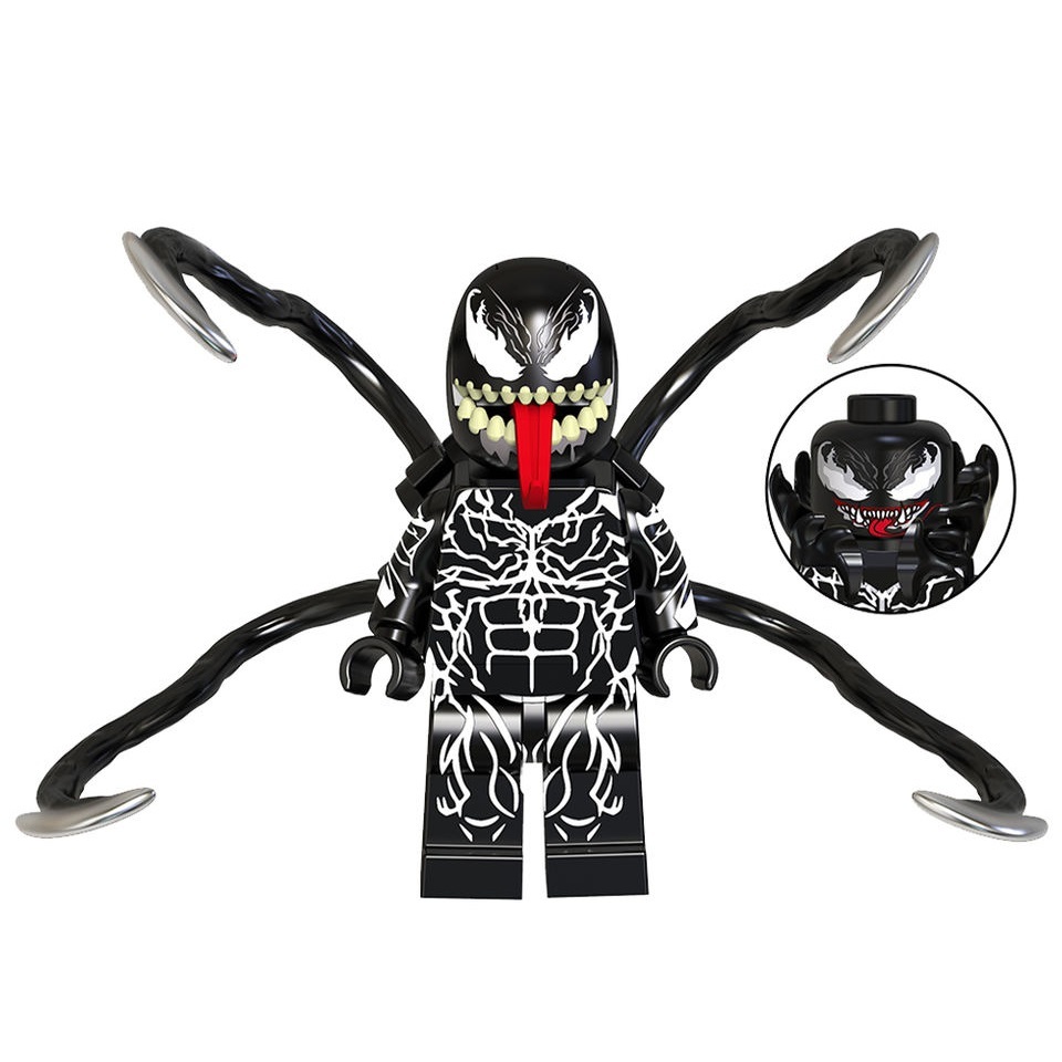 Venom Symbiote Marvel Superhero Minifigures Weapons and Accessories ...