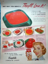 Campbell’s Tomato Soup Any Way You Serve It Print Advertisement Art 1950s - $8.99